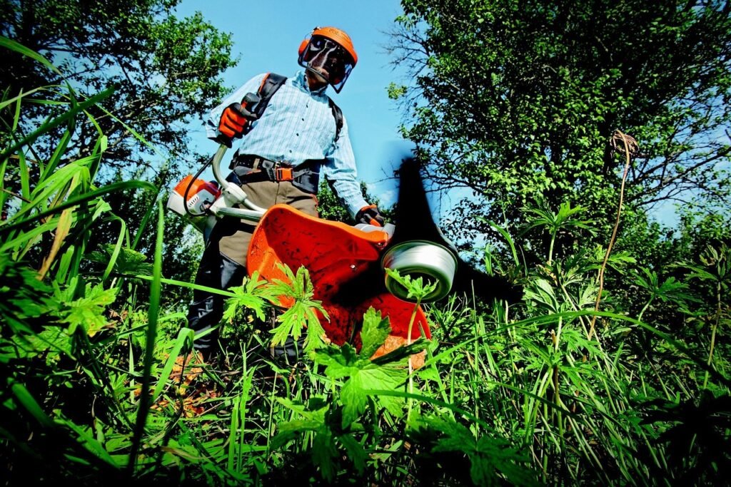 garden, grass cutter, gardening, grass, man, outdoors, person, nature, tools, gardener, green grass